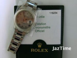 Rolex DateJust 116234 Silver 36mm Mens Oyster Rhodium Roman Numerals  