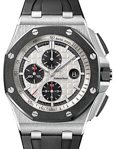 Audemars Piguet Royal Oak Offshore Chronograph Stainless Steel Silver Dial Black Ceramic Bezel & Rubber Strap 44mm 26400SO.OO.A002CA.01 