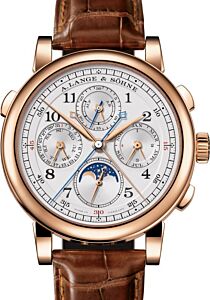 A Lange Sohne 1815 Rattrapante Perpetual Calendar Pink Rose Gold 421.032FE