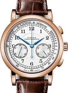 A Lange Sohne Lange 1815 Chronograph Pink Rose Gold 39.5mm Argente Silver Dial 414.032 - BRAND NEW