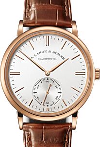 A Lange Sohne Saxonia Automatic Pink Rose Gold 38.5mm Argente Silver Dial 380.033 - BRAND NEW