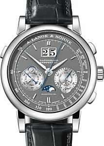 A Lange Sohne Saxonia Datograph Perpetual White Gold 41mm Grey Dial 410.038 E - BRAND NEW