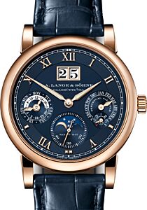 A Lange Sohne Saxonia Langematik Perpetual Pink Rose Gold 38.5mm Blue Dial 310.037 E - BRAND NEW