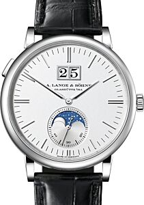 A Lange Sohne Saxonia Moon Phase White Gold 40mm Argente Silver Dial 384.026 - BRAND NEW