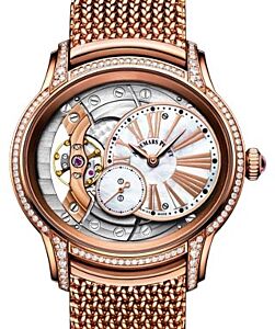 Audemars Piguet Millenary Hand-Wound Diamond Set Rose Gold White Mother of Pearl Roman Dial &  Bezel Rose Gold Bracelet 77247OR.ZZ.1272OR.01 - BRAND NEW