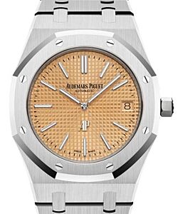 Audemars Piguet Royal Oak ?Jumbo? Extra-Thin White Gold Rose Gold Dial 15202BC.OO.1240BC.01