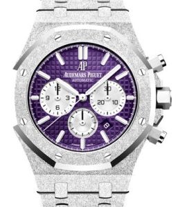 Audemars Piguet Royal Oak White Gold Frosted Gold Chronograph Purple 41mm Dial 26331BC.GG.1224BC.01