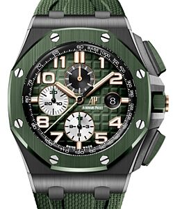 Audemars Piguet Royal Oak Offshore Chronograph Ceramic 44mm Green Bezel 26405CE.OO.A056CA.01 - PRE-OWNED