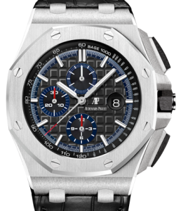 Audemars Piguet Royal Oak Offshore Selfwinding Chronograph Platinum Black Index Dial & Fixed Bezel Leather Bracelet 26412PT.OO.A002CR.01 - BRAND NEW