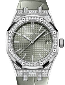 Audemars Piguet Royal Oak Self Winding 37mm White Gold/Diamonds Green Dial 15551BC.ZZ.D405CR.01 - BRAND NEW