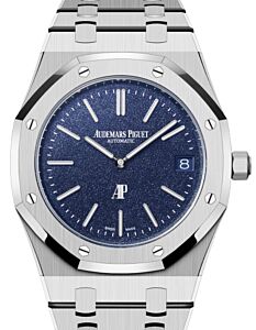 Audemars Piguet Royal Oak "Jumbo" Extra-Thin 39mm White Gold Grainy Blue Dial 16202BC.OO.1240BC.02