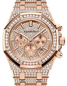 Audemars Piguet Royal Oak Chronograph Rose Gold 41mm Diamond Pave 26333OR.ZZ.1222OR.01