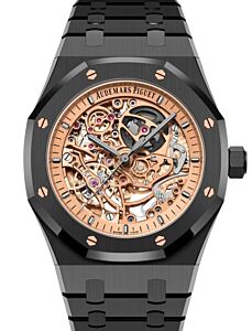 Audemars Piguet Royal Oak Double Balance Wheel Openworked Ceramic Pink Gold-Toned Dial 15416CE.OO.1225CE.02