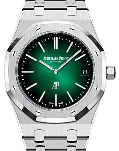 Audemars Piguet Royal Oak Jumbo Extra-Thin "50th Anniversary" 39mm Platinum Green Dial 16202PT.OO.1240PT.01 - BRAND NEW