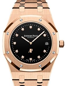 Audemars Piguet Royal Oak ?Jumbo? Extra-Thin Rose Gold 39mm Black Diamond Dial 15207OR.OO.1240OR.01