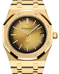 Audemars Piguet Royal Oak Jumbo Extra-Thin "50th Anniversary" 39mm Yellow Gold Smoked Yellow Dial 16202BA.OO.1240BA.01 - BRAND NEW