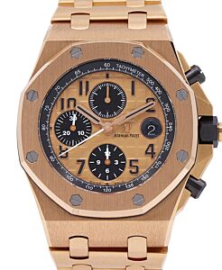 Audemars Piguet Offshore Chronograph 42mm "Brick" Rose Gold Champagne Dial 26470OR.OO.1000OR.01 - PRE-OWNED
