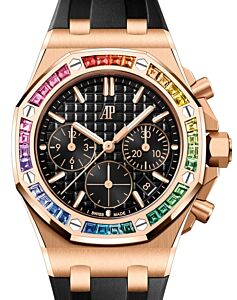 Audemars Piguet Offshore Chronograph Pink Rose Gold Rainbow Black Dial 26236OR.YY.D002CA.01