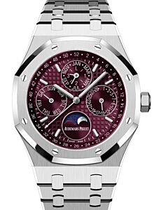 Audemars Piguet Royal Oak Perpetual Calendar "Qatar" White Gold Purple-Burgundy Dial 26574BC.OO.1220BC.01