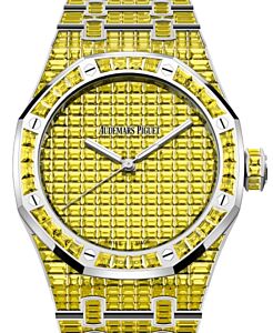 Audemars Piguet Royal Oak Selfwinding Yellow Chrysoberyl "50th Anniversary" 41mm White Gold Yellow Dial 15514BC.RY.1284BC.01 - BRAND NEW