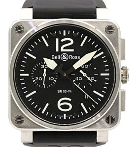 Bell & Ross BR 03-94 Stainless Steel Black Arabic / Index Dial & Rubber Bracelet - PRE-OWNED