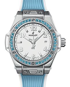 Hublot Big Bang 3-Hands One Click Steel Sky Blue White Dial 33mm 485.SL.2210.RX.1207 - BRAND NEW
