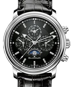 Blancpain Leman Perpetual Stainless Steel 40mm Leather Strap 2685F 1130 53B