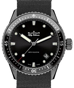 Blancpain Fifty Fathoms Automatique Titanium 45mm Blue Dial NATO Strap 5015 12B40 NAOA - BRAND NEW
