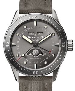 Blancpain Fifty Fathoms Bathyscaphe Quantieme Complet Phases De Lune Titanium 43mm Grey Dial 5054 1210 G52A
