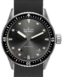 Blancpain Fifty Fathoms Bathyscaphe Steel 43mm Black Dial NATO Strap 5000 1110 NABA - BRAND NEW