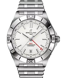 Breitling Chronomat Automatic GMT 40 Stainless Steel White Dial A32398101A1A1