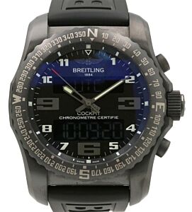 Breitling Cockpit B50 Night Mission Professional PVD/DLC Titanium Black Arabic Dial & Rubber Strap VB5010 - PRE-OWNED