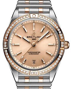 Breitling Chronomat Automatic 36 Stainless Steel/Red Diamond Bezel Gold Copper Dial U10380591K1U1