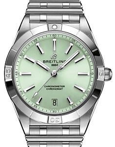 Breitling Chronomat Automatic 36 Stainless Steel 36mm Mint Green Dial Steel Bracelet A10380101L1A1 - BRAND NEW