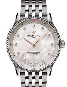 Breitling Navitimer 32 Stainless Steel Mother of Pearl Diamond Dial A77320E61A2A1