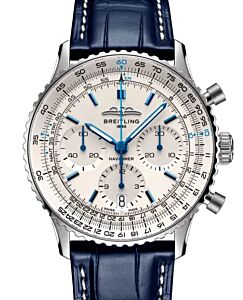 Breitling Navitimer B01 Chronograph 41 Stainless Steel Cream Dial Leather Strap AB0139A71G1P1
