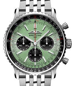 Breitling Navitimer B01 Chronograph 43 Stainless Steel Mint Green Dial AB0138241L1A1