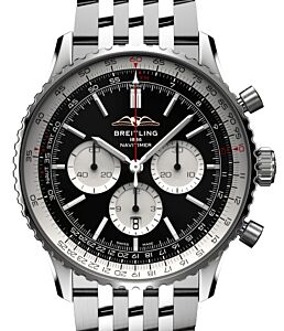 Breitling Navitimer B01 Chronograph 46 Stainless Steel Black Dial AB0137211B1A1