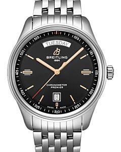 Breitling Premier Automatic Day & Date 40 Black Dial Stainless Steel Bezel & Bracelet A45340241.B1A1 - BRAND NEW