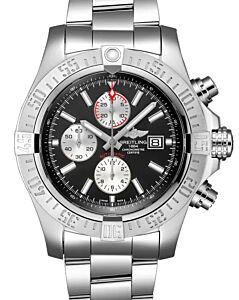 Breitling Super Avenger 2 Black Dial Stainless Steel Bezel & Bracelet 48mm A13371111B1A1 - BRAND NEW