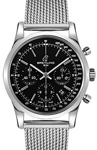 Breitling Transocean Chronograph Steel 43mm Black Dial & Bracelet AB015212/BA99-154A