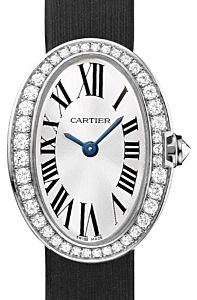 Cartier Baignoire Mini Quartz White Gold/Diamonds Silver Dial WB520027