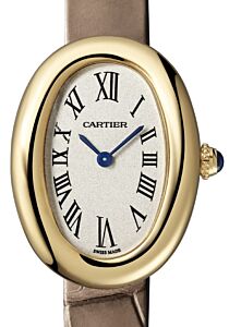 Cartier Baignoire Women's Watch Small Quartz Yellow Gold Silver Dial Alligator Leather Strap WGBA0007 - BRAND NEW