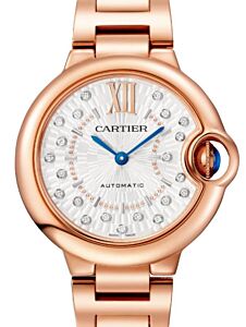 Cartier Ballon Bleu de Cartier 33mm Rose Gold Diamond Dial WGBB0054