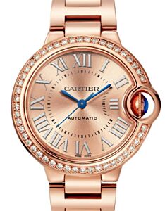 Cartier Ballon Bleu De Cartier 33mm Rose Gold/Diamonds WJBB0077