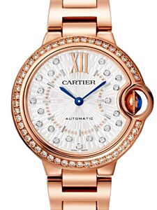 Cartier Ballon Bleu de Cartier 36mm Rose Gold Diamond Bezel & Dial WJBB0083