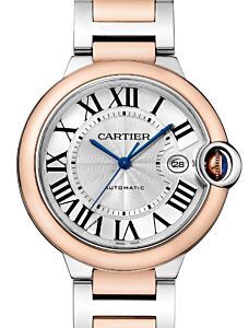 Cartier Ballon Bleu de Cartier Steel/Rose Gold 42mm Silver Dial W2BB0034