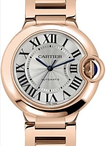 Cartier Ballon Bleu de Cartier Ladies Watch Automatic 36mm Silver Dial Rose Gold Bracelet WGBB0008 - BRAND NEW