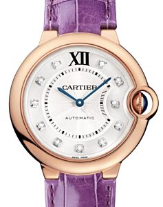 Cartier Ballon Bleu de Cartier Rose Gold 36mm Silver Diamond Dial WJBB0010 - BRAND NEW