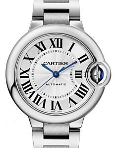 Cartier Ballon Bleu de Cartier Women's Watch Automatic Stainless Steel 33mm Silver Dial Steel Bracelet W6920071 - BRAND NEW